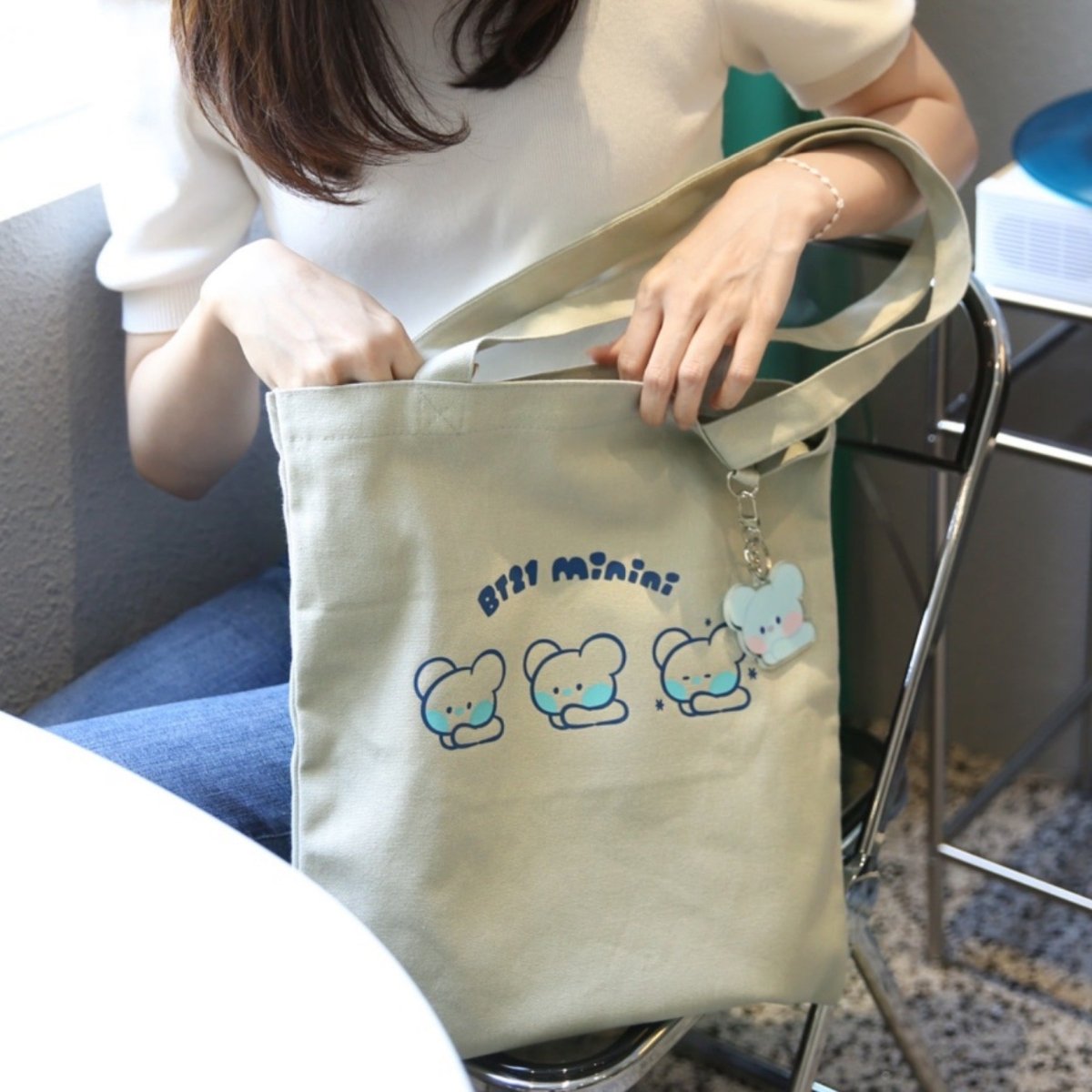 [LINE X BT21] BT21 Minini Canvas Eco Bag - K-STAR
