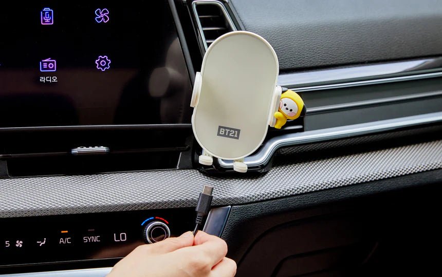 [LINE X BT21] BT21 Minini Car Fast Wireless Charger - K-STAR