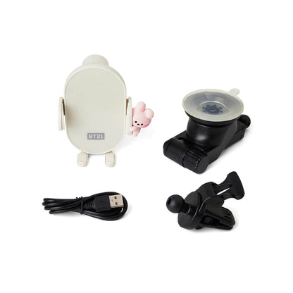 [LINE X BT21] BT21 Minini Car Fast Wireless Charger - K-STAR