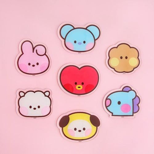 [LINE X BT21] BT21 Minini Face Acrylic Coaster - K-STAR