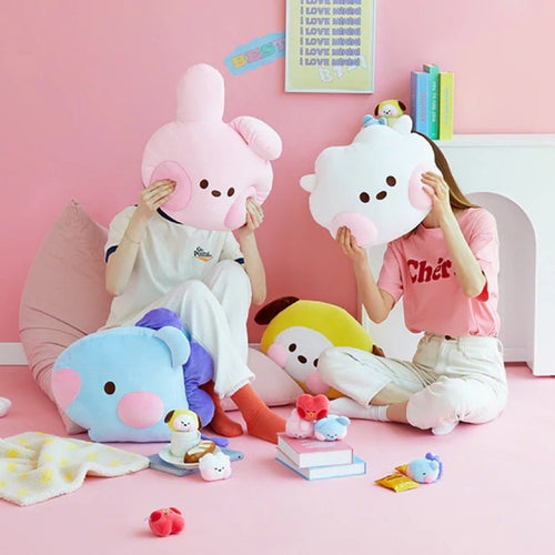 [LINE X BT21] BT21 Minini Face Big Cushion + Free Express Shipping - K-STAR