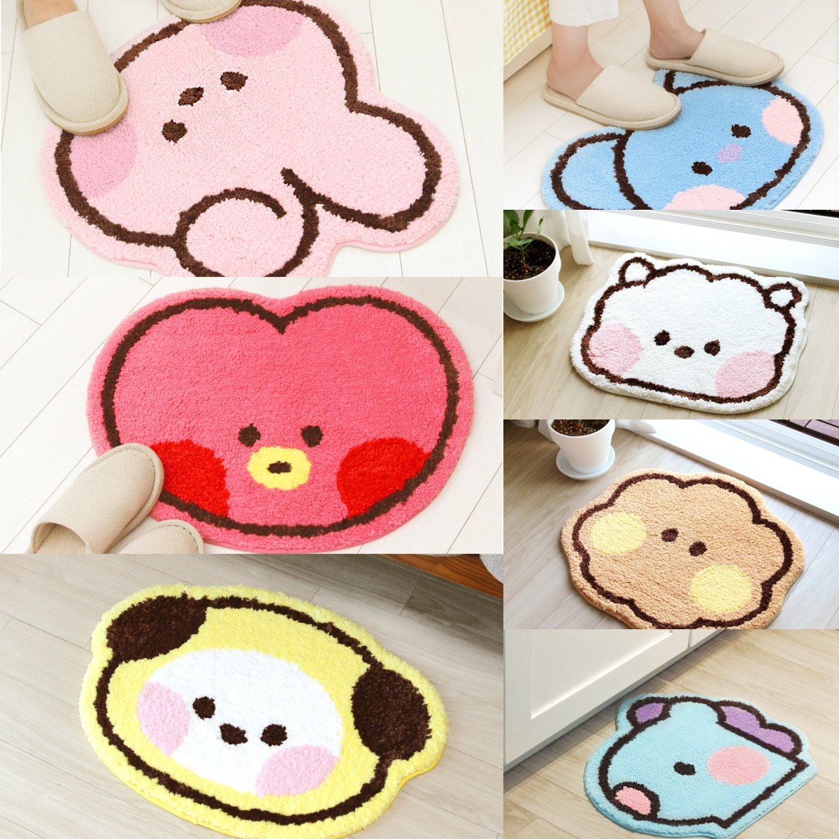 [LINE X BT21] BT21 Minini Face Rug – K-STAR