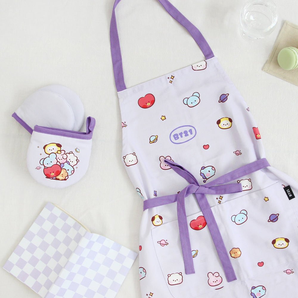 [LINE X BT21] BT21 Minini Kitchen Apron & Glove - K-STAR