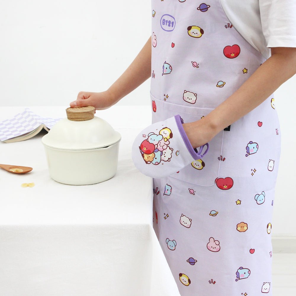 [LINE X BT21] BT21 Minini Kitchen Apron & Glove - K-STAR