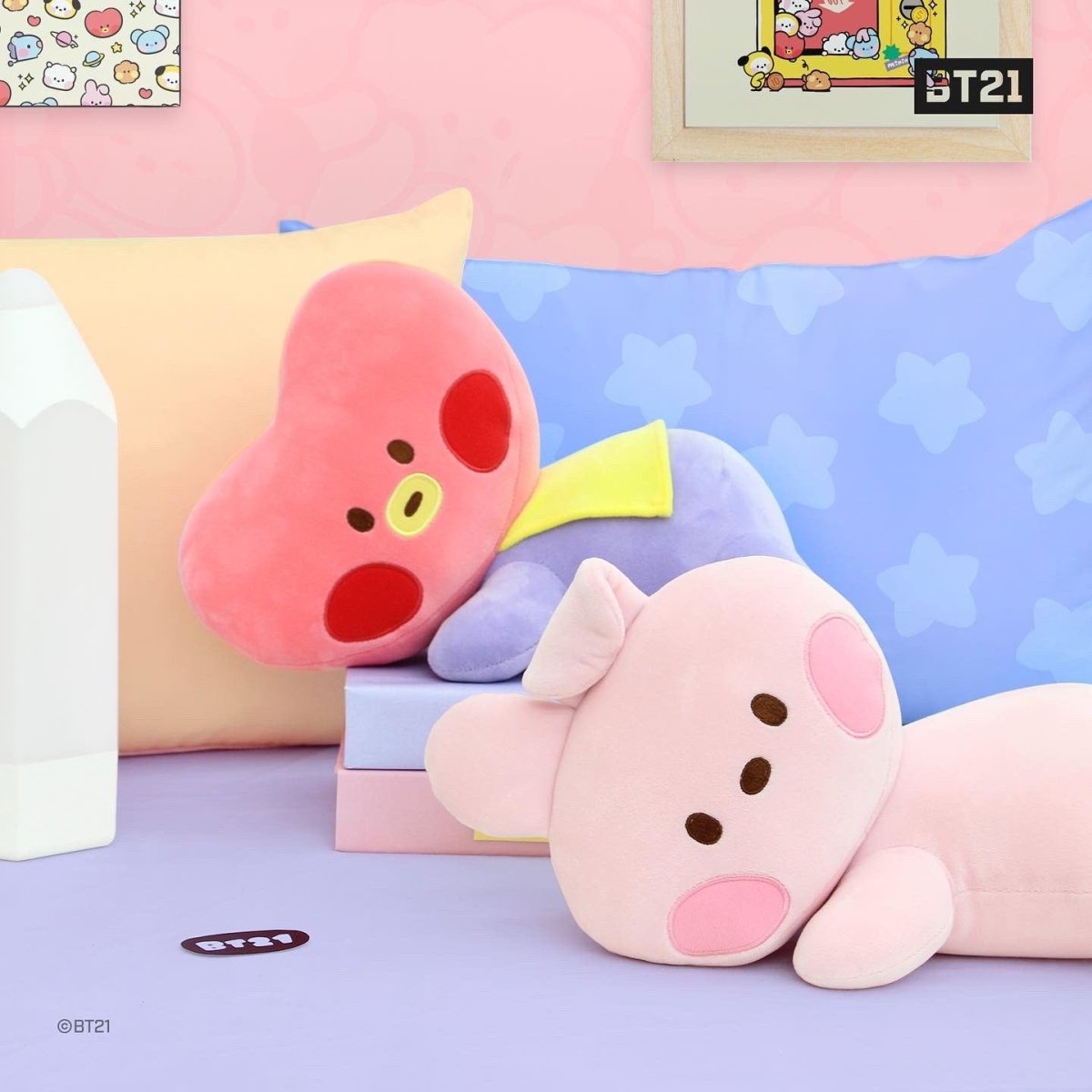 [LINE X BT21] BT21 Minini Lying Cushion - K-STAR