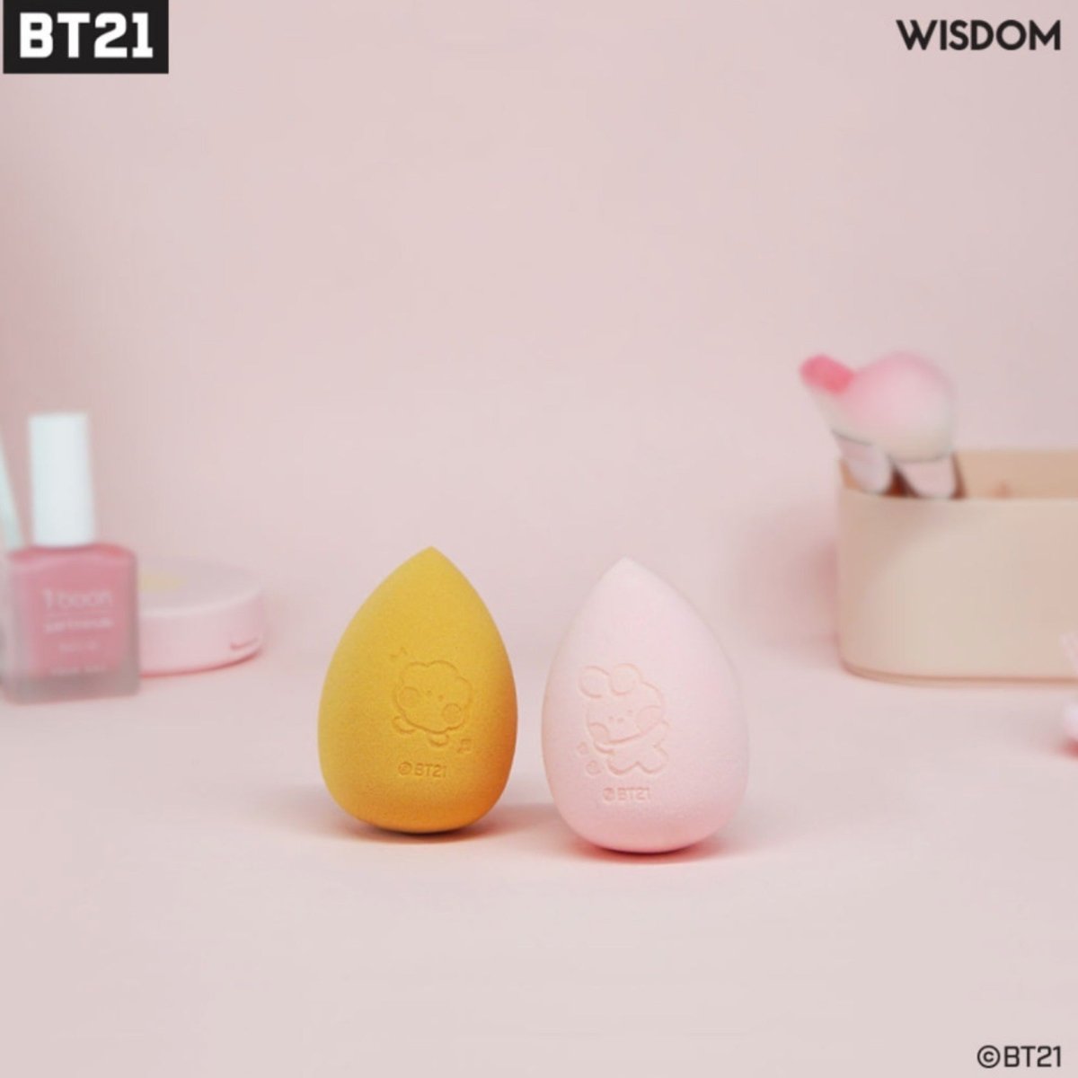 [LINE X BT21] BT21 Minini Makeup Sponge 7ea - K-STAR