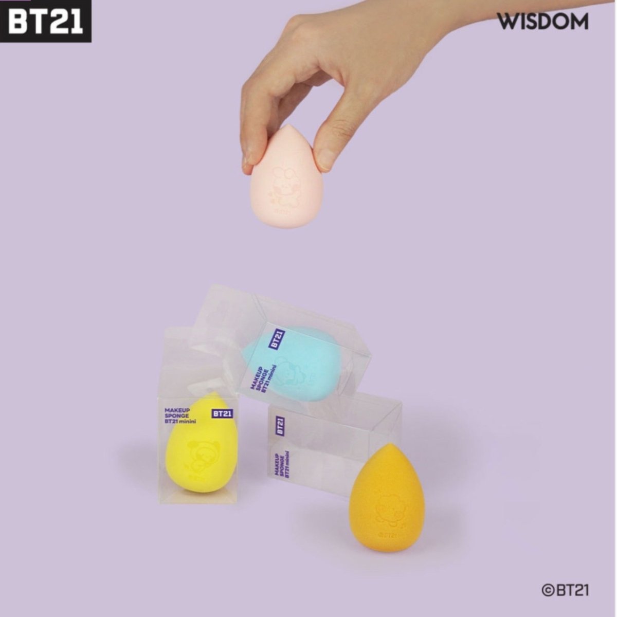 [LINE X BT21] BT21 Minini Makeup Sponge 7ea - K-STAR