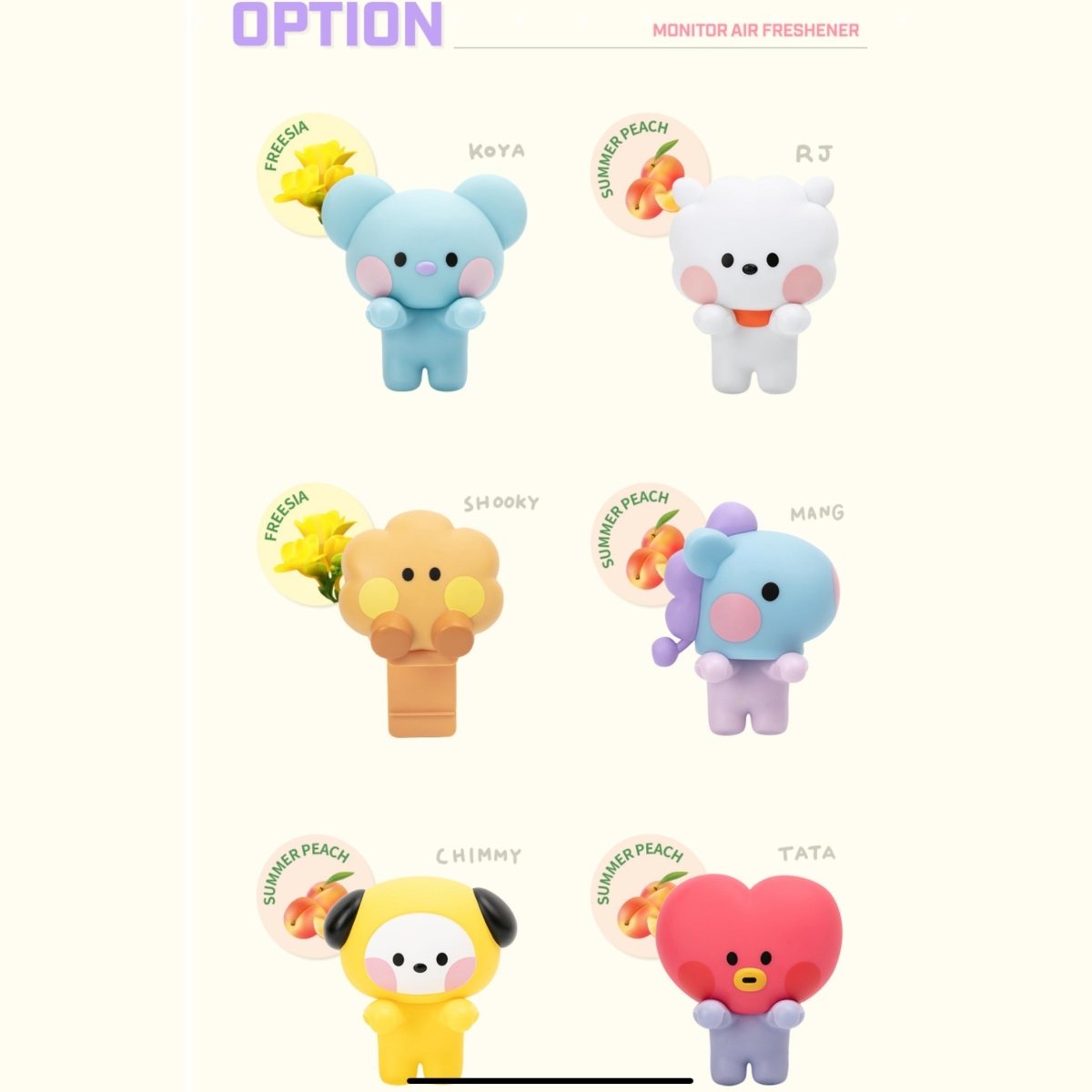 [LINE X BT21] BT21 Minini Monitor Air Freshener - K-STAR