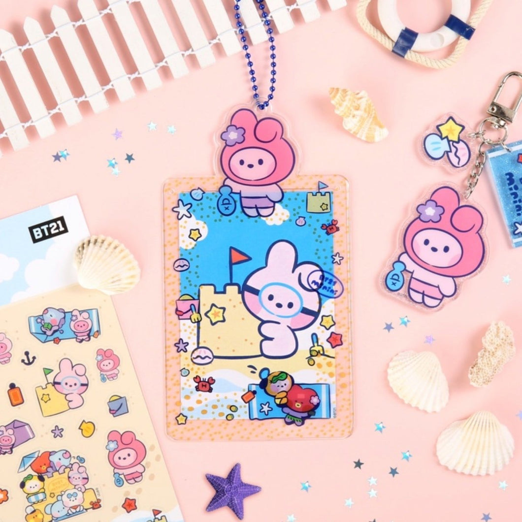 [LINE X BT21] BT21 Minini Photocard Holder Summer Sky Version - K-STAR