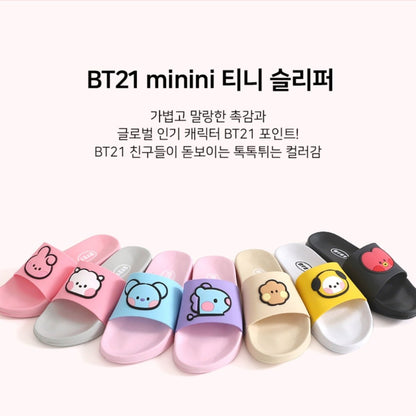 [LINE X BT21] BT21 Minini Slippers - K-STAR