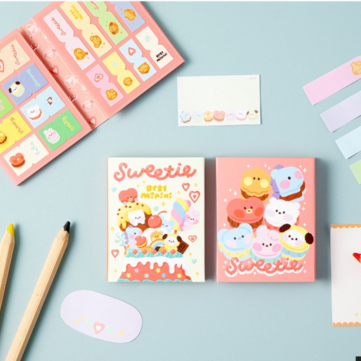 [LINE X BT21] BT21 Minini Sticky Memo Sweetie Ver 2SET - K-STAR