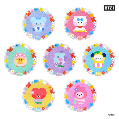 [LINE X BT21] BT21 Minini Summer Sky Acrylic Coaster - K-STAR