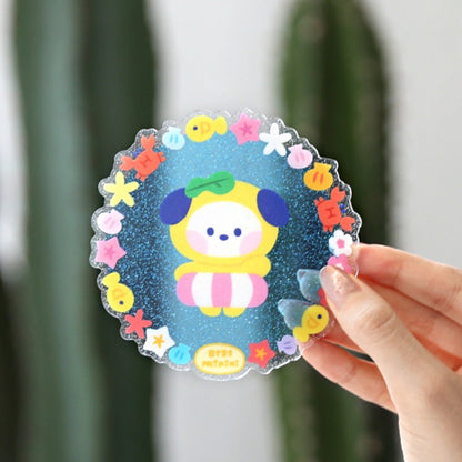 [LINE X BT21] BT21 Minini Summer Sky Acrylic Coaster - K-STAR