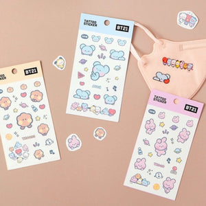 [LINE X BT21] BT21 Minini Tattoo Sticker 7SET - K-STAR