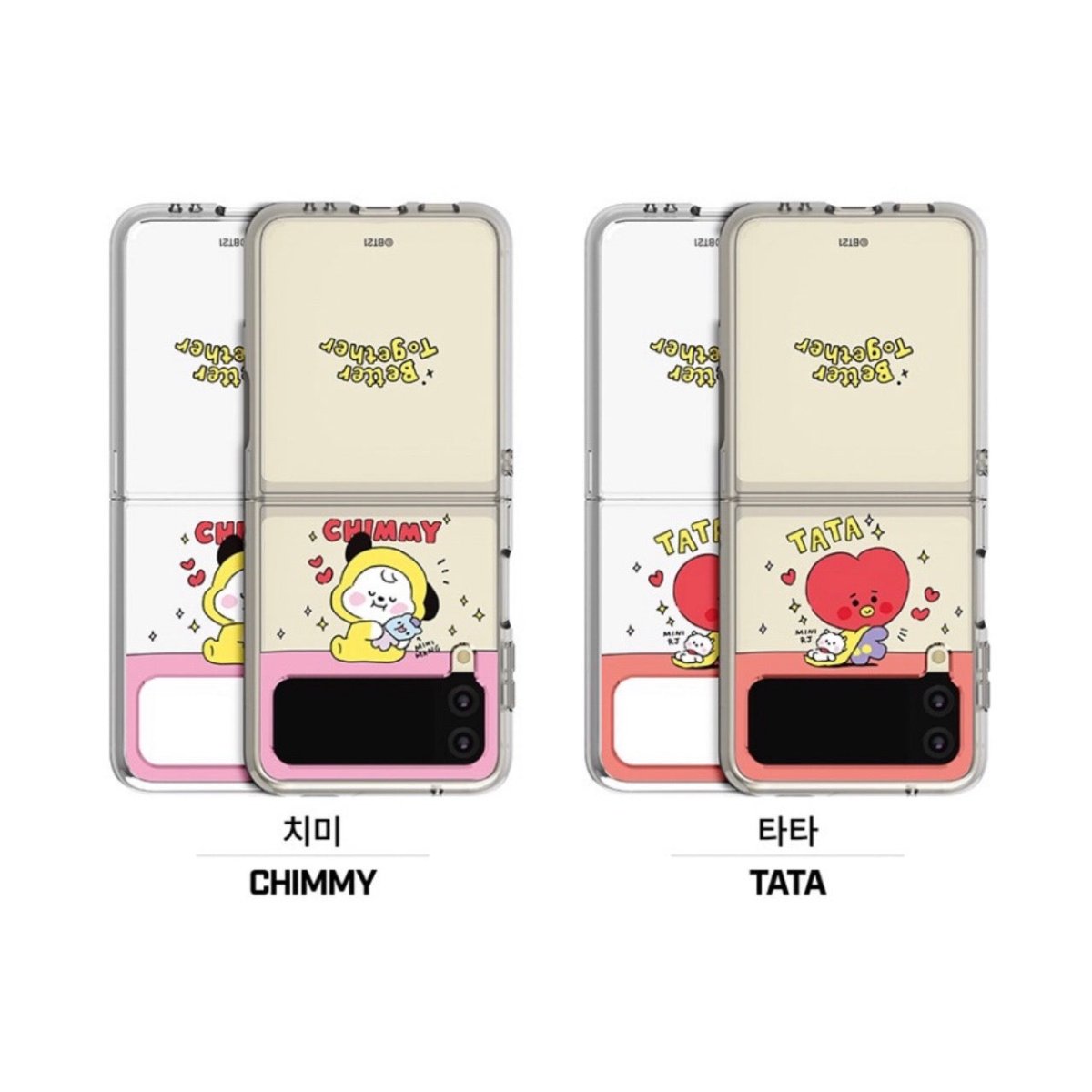 [LINE X BT21] BT21 My Little Buddy Galaxy Z FLIP 3 Clear Reinforced Phone Case - K-STAR