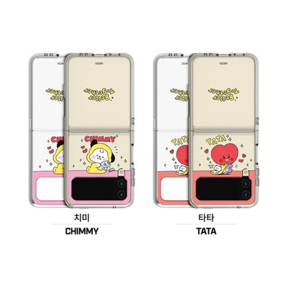 [LINE X BT21] BT21 My Little Buddy Galaxy Z FLIP 3 Clear Reinforced Phone Case - K-STAR