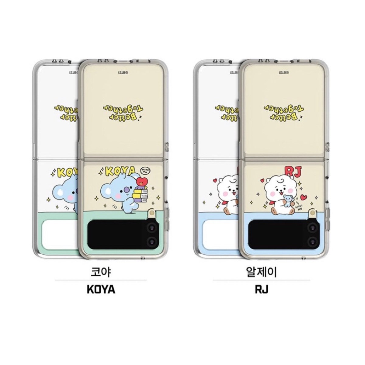 [LINE X BT21] BT21 My Little Buddy Galaxy Z FLIP 3 Clear Reinforced Phone Case - K-STAR