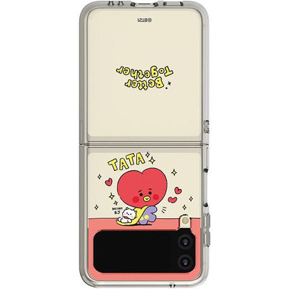 [LINE X BT21] BT21 My Little Buddy Galaxy Z FLIP 3 Clear Reinforced Phone Case - K-STAR