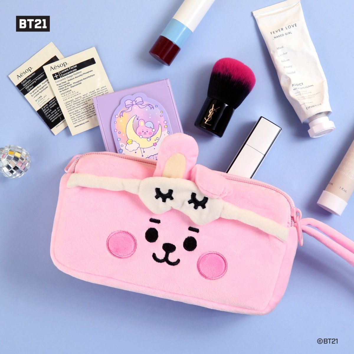 [LINE X BT21] BT21 Plush Pen Pouch Party Version - K-STAR