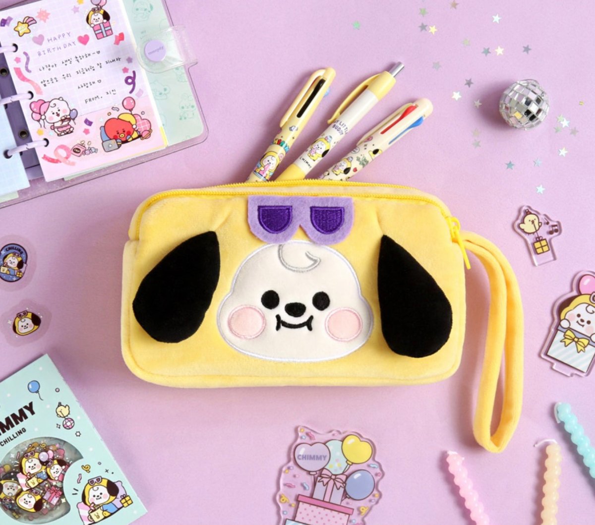 [LINE X BT21] BT21 Plush Pen Pouch Party Version - K-STAR