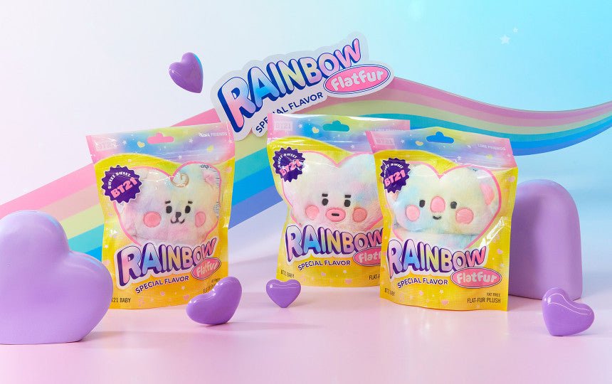 [LINE X BT21] BT21 Standing Doll Rainbow Fur Series - K-STAR