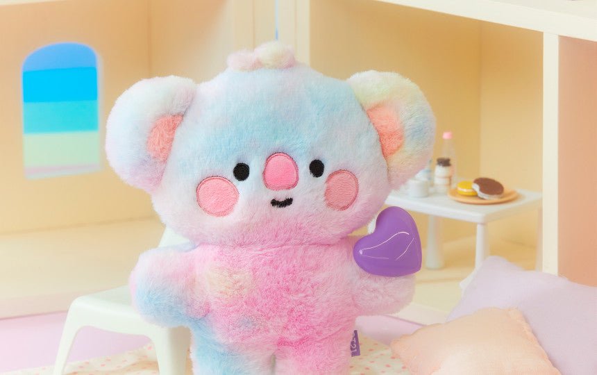 [LINE X BT21] BT21 Standing Doll Rainbow Fur Series - K-STAR