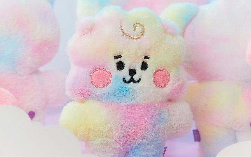 [LINE X BT21] BT21 Standing Doll Rainbow Fur Series - K-STAR