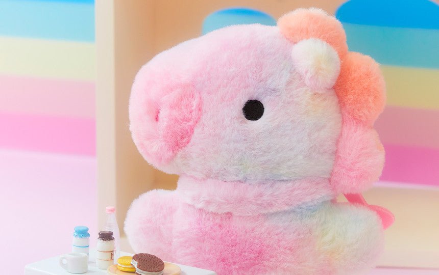 [LINE X BT21] BT21 Standing Doll Rainbow Fur Series - K-STAR
