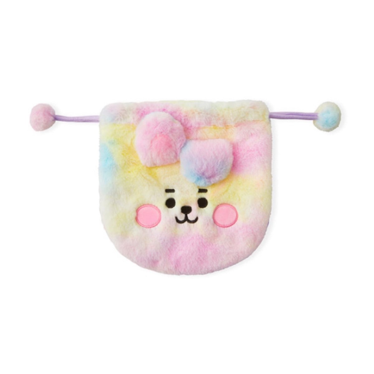 [LINE X BT21] BT21 String Pouch Rainbow Fur Series - K-STAR