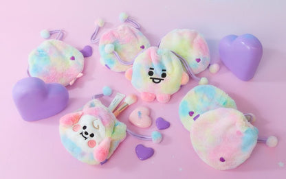 [LINE X BT21] BT21 String Pouch Rainbow Fur Series - K-STAR