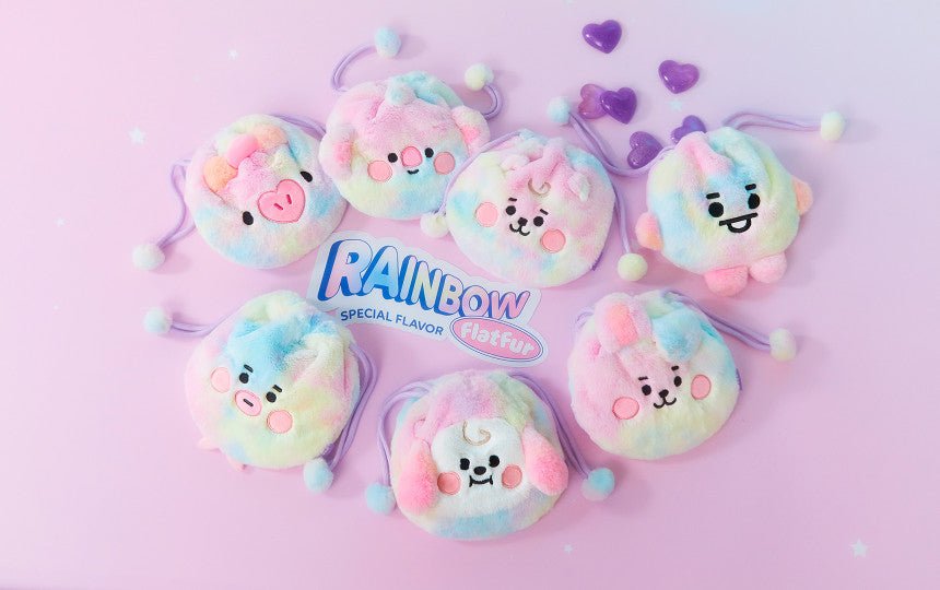 [LINE X BT21] BT21 String Pouch Rainbow Fur Series - K-STAR