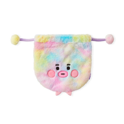 [LINE X BT21] BT21 String Pouch Rainbow Fur Series - K-STAR