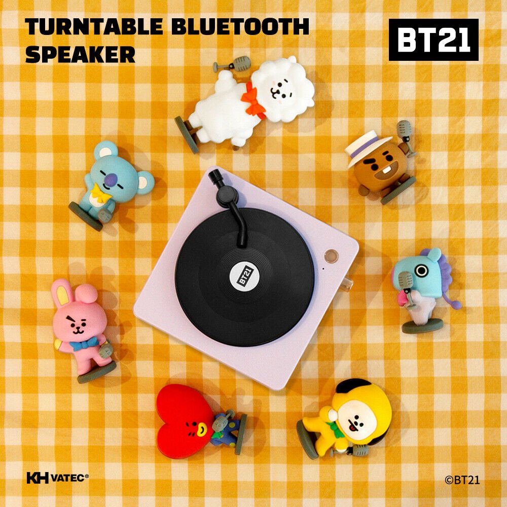 [LINE X BT21] BT21 Turntable Bluetooth Speaker - K-STAR