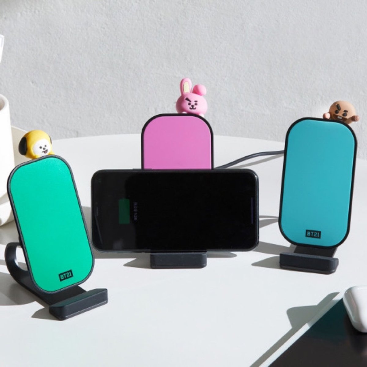 [LINE X BT21] Fast Wireless Charging for Desk Baby Version - K-STAR