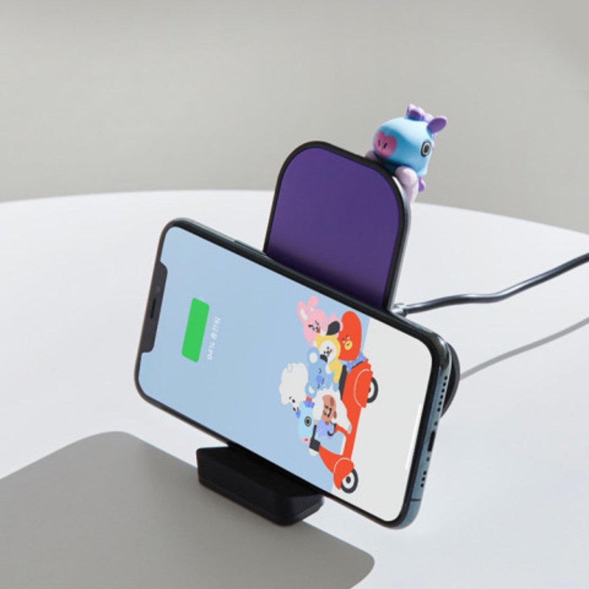 [LINE X BT21] Fast Wireless Charging for Desk Baby Version - K-STAR