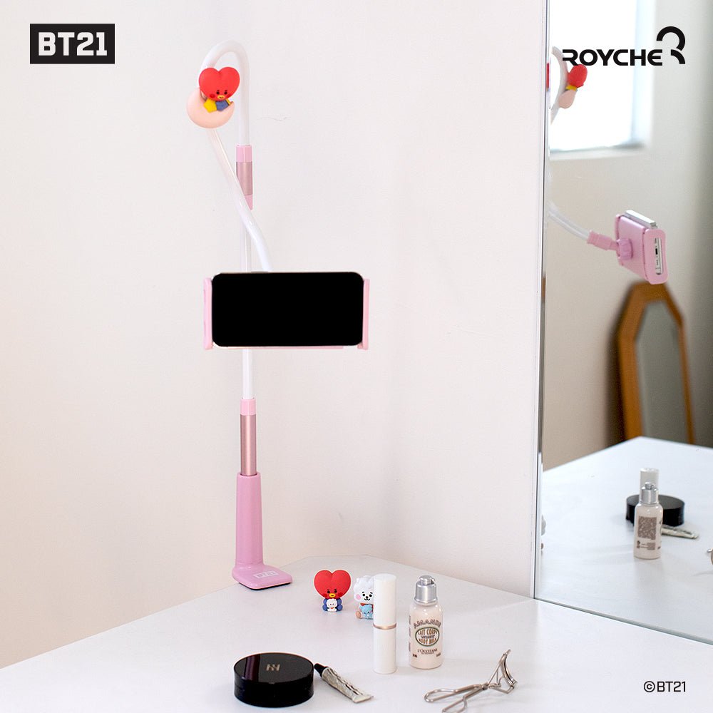 [LINE X BT21] Official BT21 Goose Neck Phone Holder - K-STAR