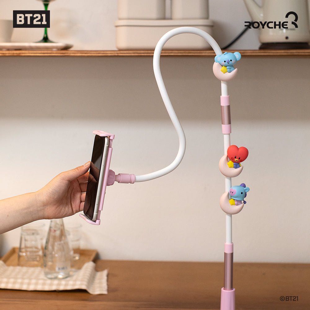 [LINE X BT21] Official BT21 Goose Neck Phone Holder - K-STAR