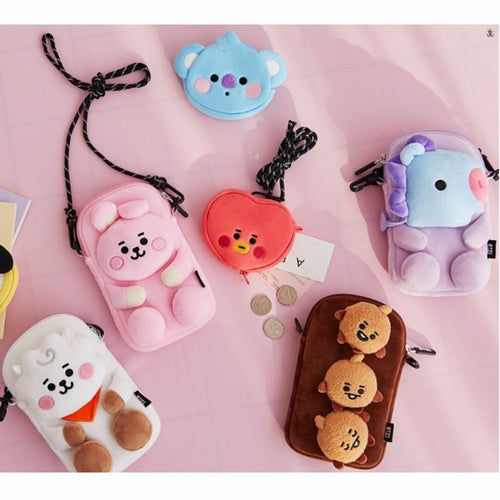 [LINE X BT21] Plush Cross Bag Baby Version - K-STAR