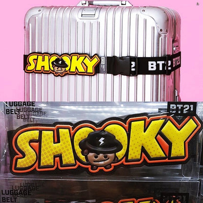 [LINE X BT21] Travel Luggage Strap Belt (Free Shipping) - K-STAR