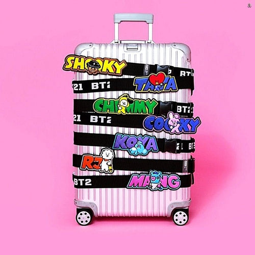 [LINE X BT21] Travel Luggage Strap Belt (Free Shipping) - K-STAR