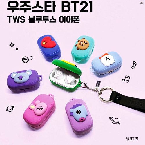 [LINE X BT21] True Wireless Stereobuds Bluetooth Earphones (iPhone/Android) Free Express Shipping - K-STAR