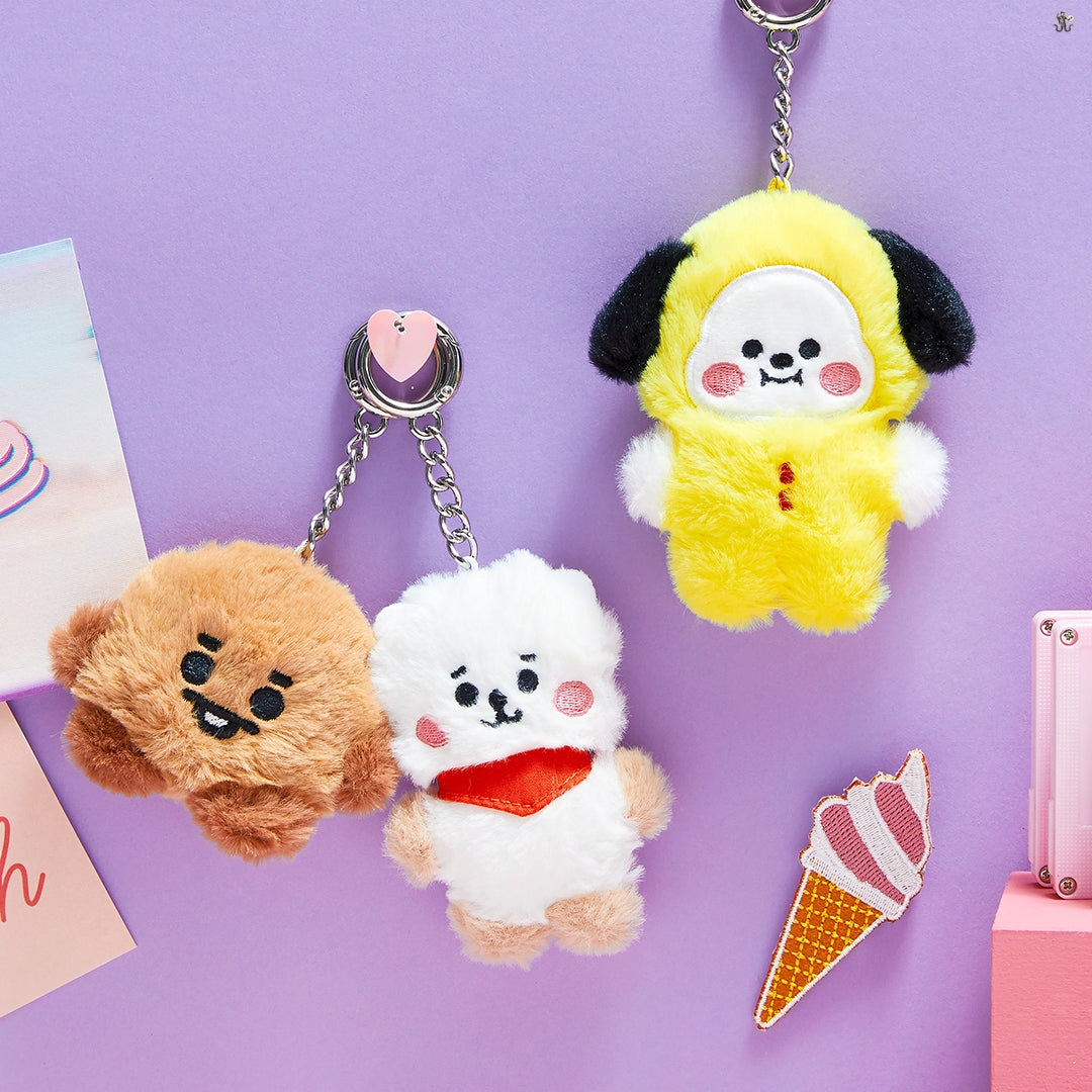 [LINE X BT21] Official BABY Flat Fur Series Standing Keyring