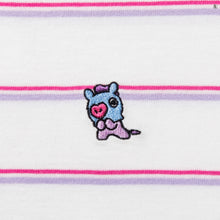 [LINE X BT21] Striped Short Sleeve T-Shirt