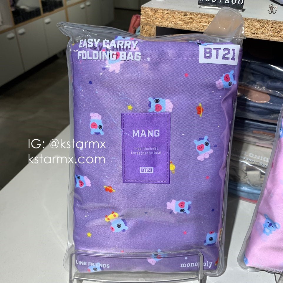 [MONOPOLY X BT21] Easy Carry Folding Bag - K-STAR