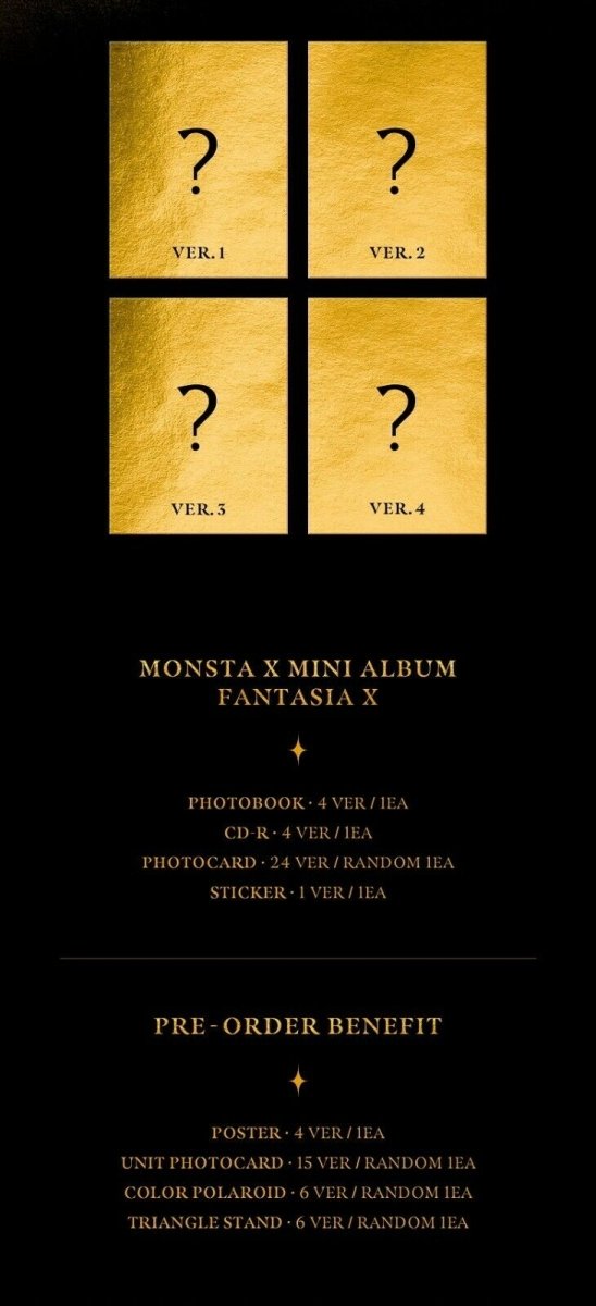 MONSTA X - FANTASIA X (You can Choose Ver. + Free Shipping) - K-STAR