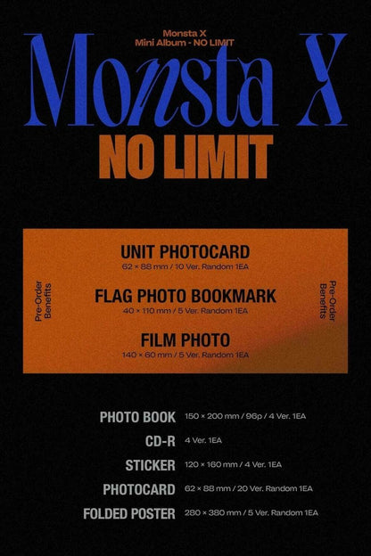 MONSTA X - NO LIMIT (You can Choose Ver. + Free Shipping) - K-STAR