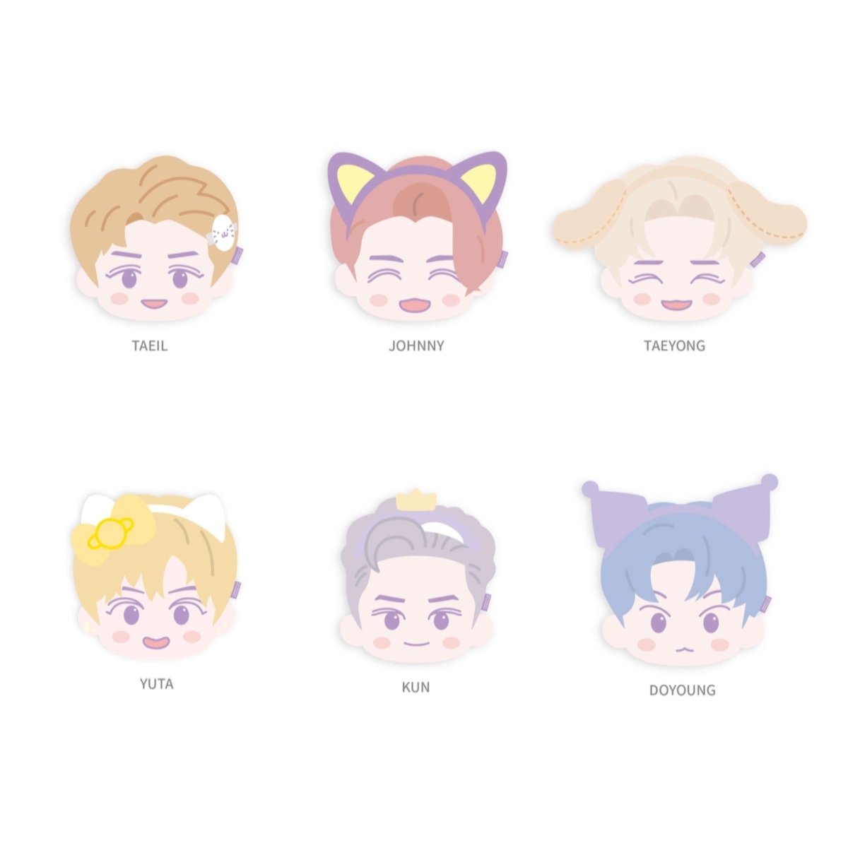 NCT x SANRIO TOWN Official Face Cushion 30cm - K-STAR