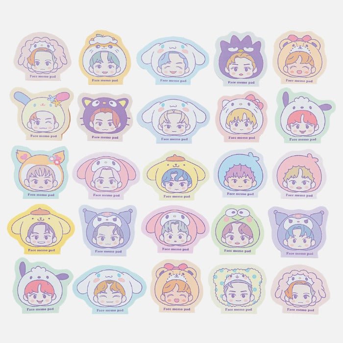 NCT x SANRIO TOWN Official Face Memo Pad - K-STAR