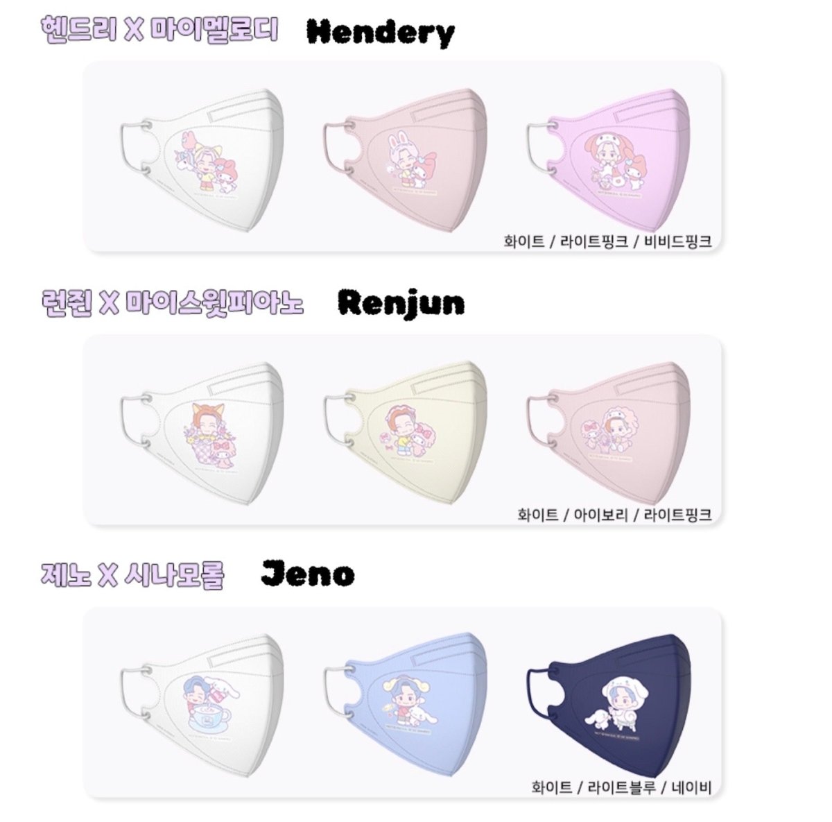 NCT x SANRIO TOWN Official MD - Mask (30ea) - K-STAR