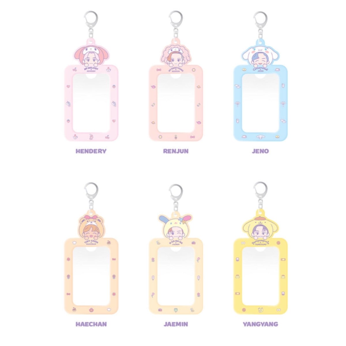 NCT x SANRIO TOWN Official Photocard Holder Keyring + Photocard - K-STAR